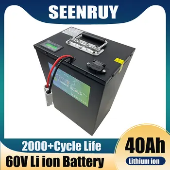 SEENRUY60 В 40Ah Литий-ионный Аккумулятор Li ion BMS для 4000 Вт 3000 Вт Трехколесный Велосипед, Скутер, Мотоцикл, Тележка, бесплатное Зарядное Устройство 5A