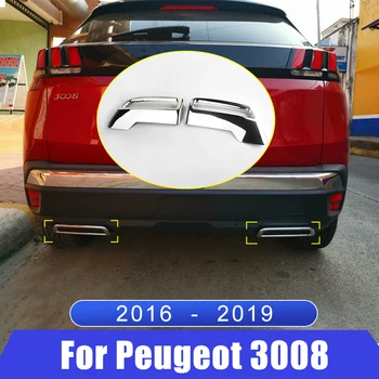 Для Peugeot 3008 5008 Access Active Allure 2016 2017 2018 2019 Задний глушитель выхлопной трубы, отделка крышки выхлопной трубы, автоаксессуары