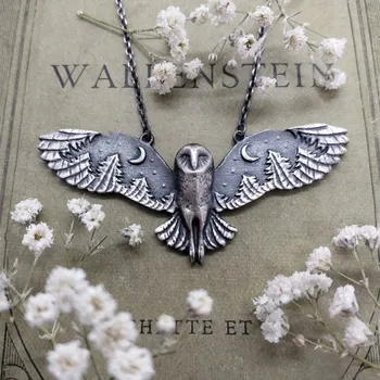 Креативное новое роскошное ожерелье для влюбленных с подвеской в виде полета совы