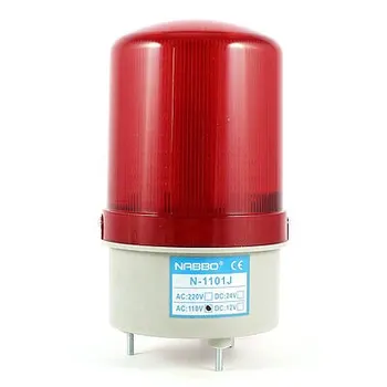 Промышленный звуковой сигнал 105-110дБ переменного тока 110 В, красная светодиодная сигнальная лампа, сигнальная вышка, лампа