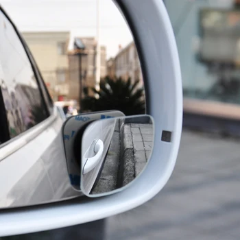 Новое бескаркас-ное зеркало для слепых зон, Широкоугольное круглое выпуклое зеркало, Маленькое боковое зеркало для слепых зон, парковочное зеркало заднего вида