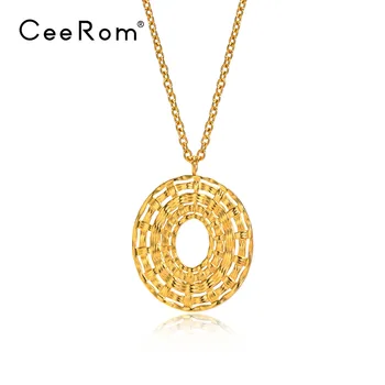 CeeRom Ожерелье полого плетения для женщин, Ювелирные изделия, ожерелья для женщин, Модные ожерелья золотого цвета оптом