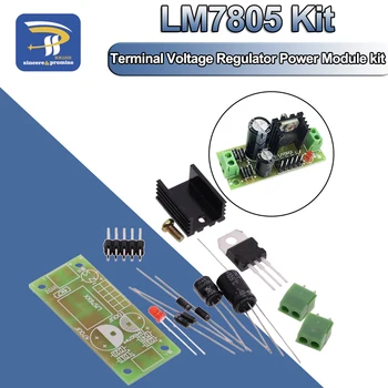 DIY KIT LM7805 L7805 DC/AC Трехполюсный Регулятор напряжения Модуль Питания 5V 6V 9V 12V Максимальная Мощность 1.2A