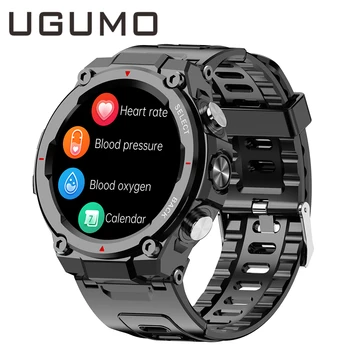 Умные часы UGUMO Men с аккумулятором большой емкости емкостью 600 мАч Bluetooth-вызов Мониторинг сердечного ритма сна Спортивные умные часы для Andorid IOS