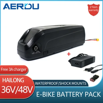AERDU 48V 54.6V 10Ah-17.5Ah HaiLong 18650 Новый Литий-ионный Аккумулятор для Электрического Скутера E-bike с 30A BMS MH1 35E
