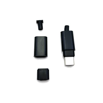 Штекер TYPE-C, пластиковый корпус, комплект разъемов USB-C, пластиковый корпус, адаптер, штекеры Type-C, пластиковый корпус, интерфейс корпуса