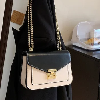 Универсальная маленькая квадратная сумка в западном стиле, модная сумка на цепочке, новинка лета 2023, Женская сумка через плечо, изысканная маленькая сумка на плечо