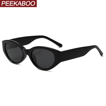 Peekaboo коричневые черные поляризованные солнцезащитные очки ретро женские TR90 оправа кошачий глаз солнцезащитные очки для вождения мужчин uv400 2023 летний стиль